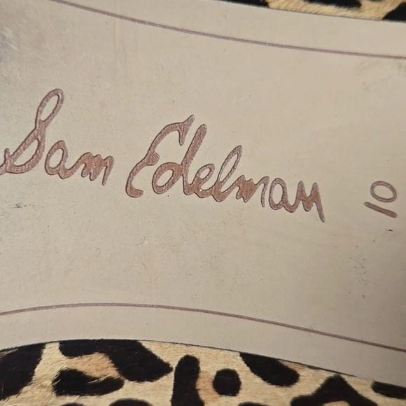 Sam Edelman Size 10 Cow Hair Leopard Print Riza Pointed Flats - Picture 7 of 7